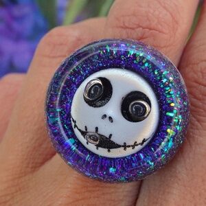 Jack Skellington The Nightmare Before Christmas Halloween Purple Resin Ring